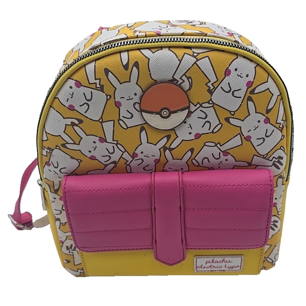 BIOWORLD Pokémon Pikachu Electric Type Yellow Pink‎ Mini Backpack NWT